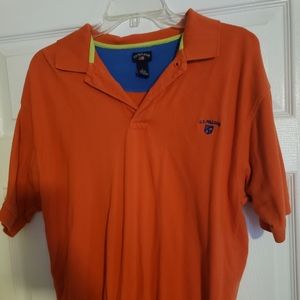 US polo association orange polo size lg